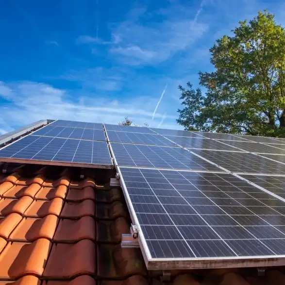 solar panels on roof