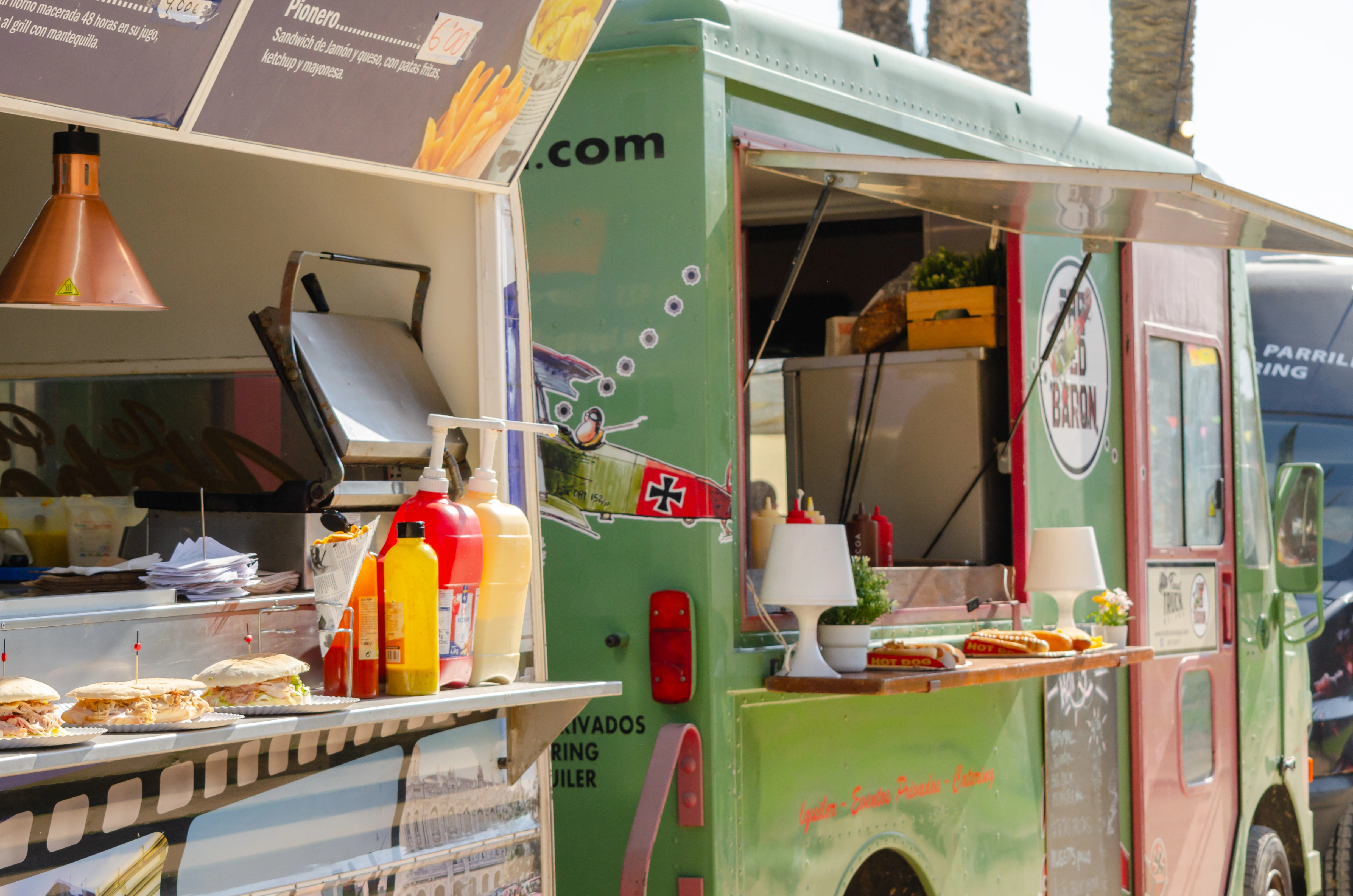 food trucks at an event
