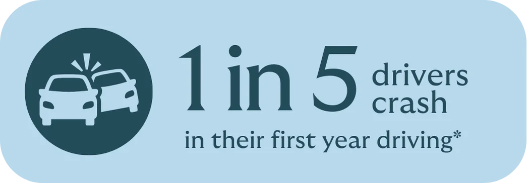 1 in 5 drivers crash within a year of passing their test infographic