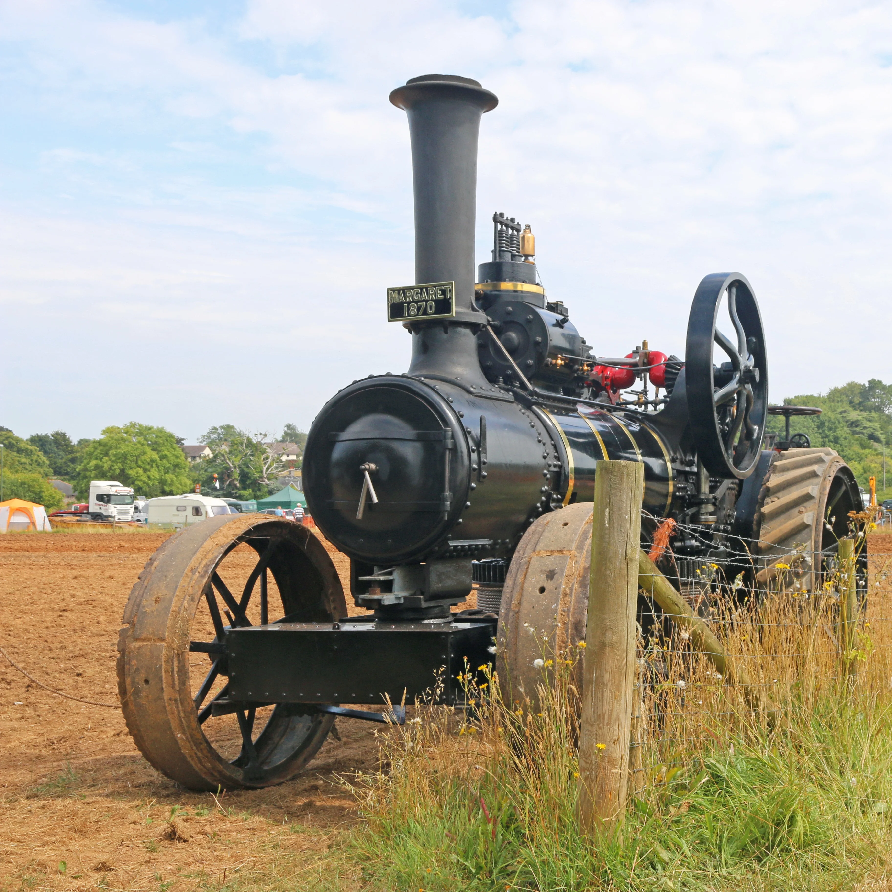 Steam Engine Vehicle In A Field